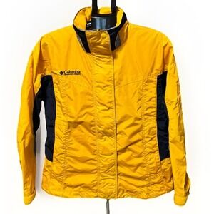 SHELL ONLY Columbia Calais Peak Women's M Yellow Blue‎ Gray Ski Jacket Coat